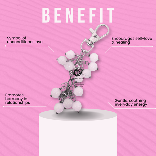 Rose Quartz Keychain