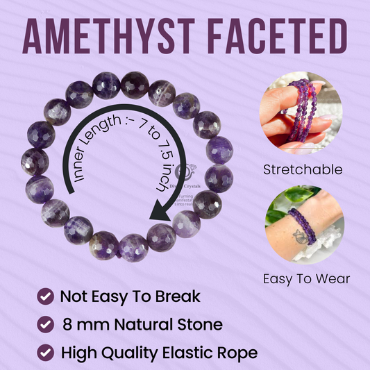 Amethyst Faceted Bracelets
