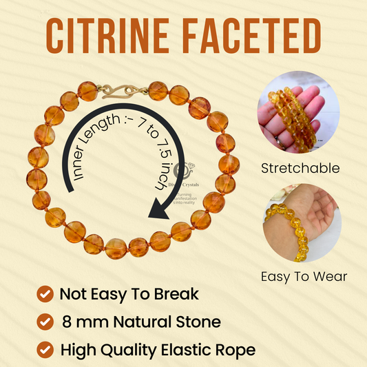 Citrine Faceted Bracelets