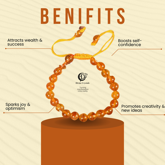 Citrine Macrame Bracelet