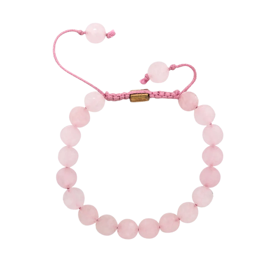 Rose Quartz macrame  Bracelets